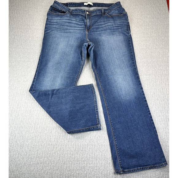 Levi's 580 Bootcut High Rise Jeans Women 20M/36X30 1/2 Flap Pocket medium wash - Picture 2 of 11